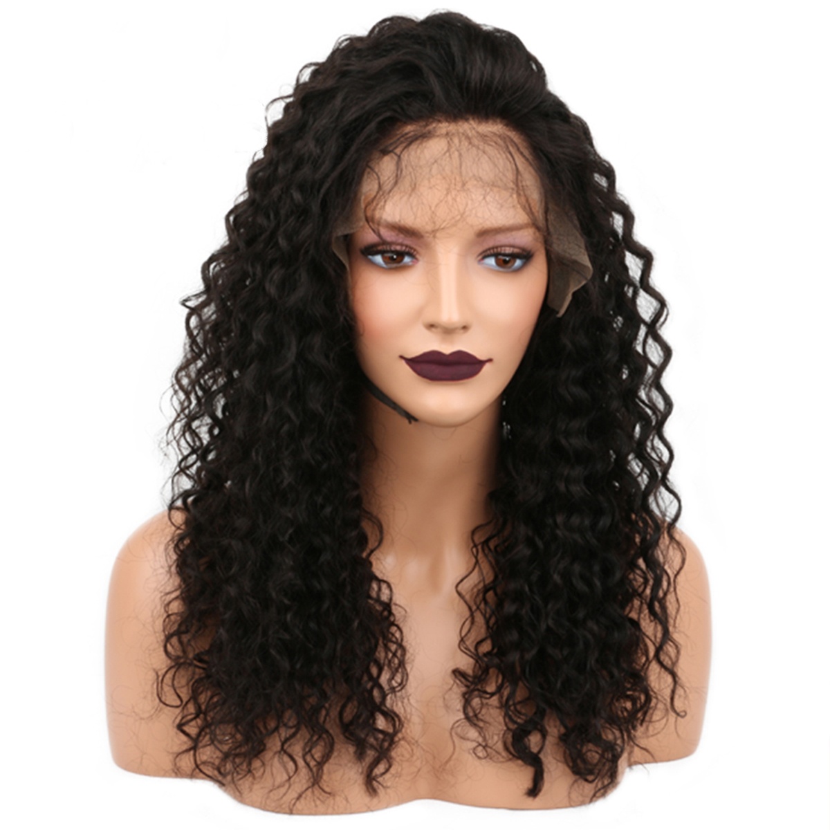 ISABEL Full Lace Human Hair Wigs With Baby Hair Brazilian Virgin Kinky Curly Wigs For Black Women