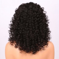 ISABEL Curly Lace Front Wigs For Black Women Natural Color Brazilian Remy Human Hair Curly Wigs 130% Density