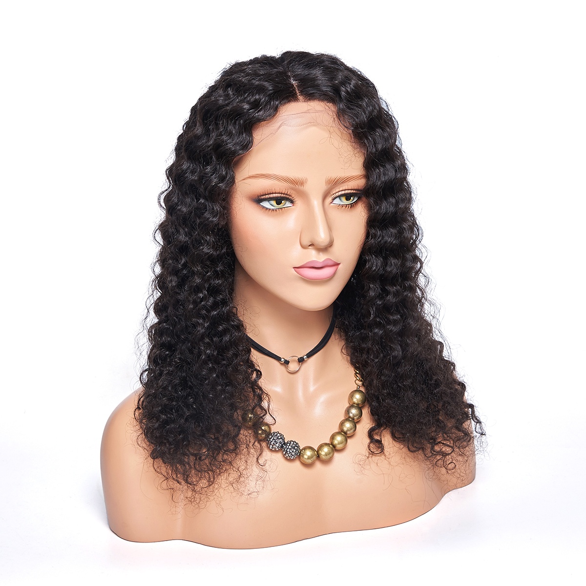 Deep Wave Lace Front Human Hair Wigs For Black Women Glueless Brazilian Virgin Hair Lace Wigs