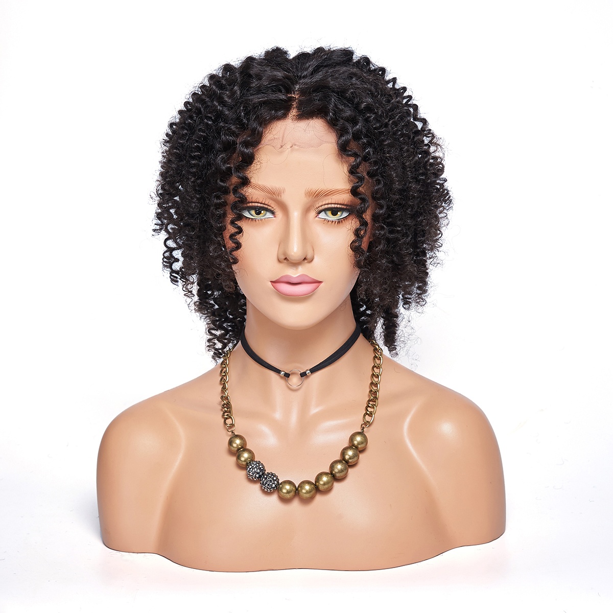 Kinky Curly Human Hair Wigs For Black Women Glueless Brazilian Virgin Hair Lace Front Wigs