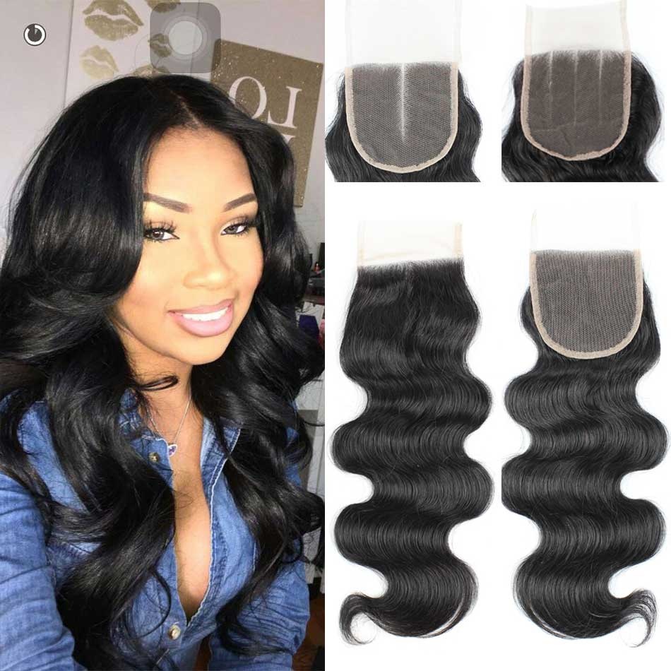 Brazilian Hair Closure Free/Three/Middle Part Body Wave Human Hair Lace Closure