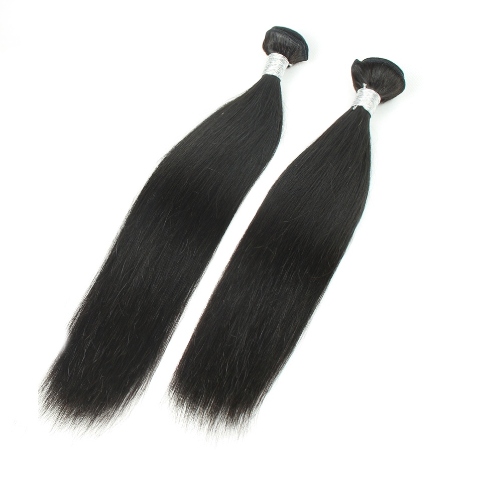 Silver Virgin Grade Human Hair Bundles Peruvian Virgin Hair Straight Extensions For Black Women