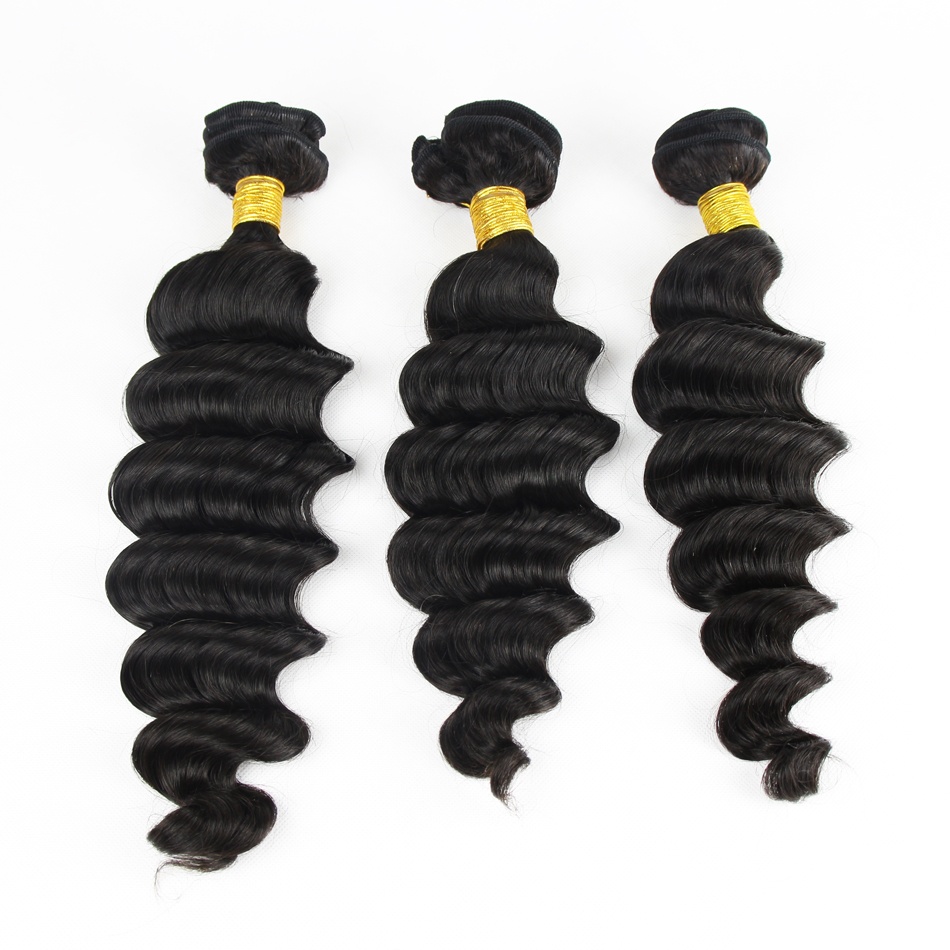 Silver Virgin Grade Human Hair Bundles Deep Wave Brazilian Human Hair Weft For Black Women