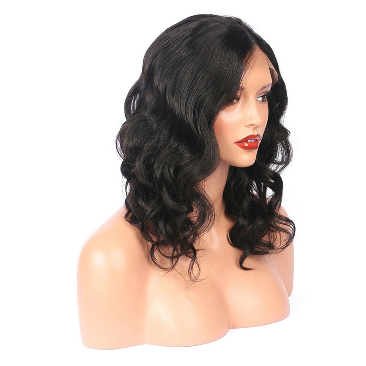 8A Brazilian Virgin Hair 130% Density Wigs Short Body Wave Lace Front Human Hair Wigs For Black Women