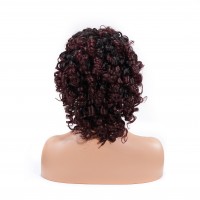 Brazilian Ombre #1B 99J Funmi Hair Lace Front Wigs Glueless Virgin Human Hair Lace Wigs For Black Women