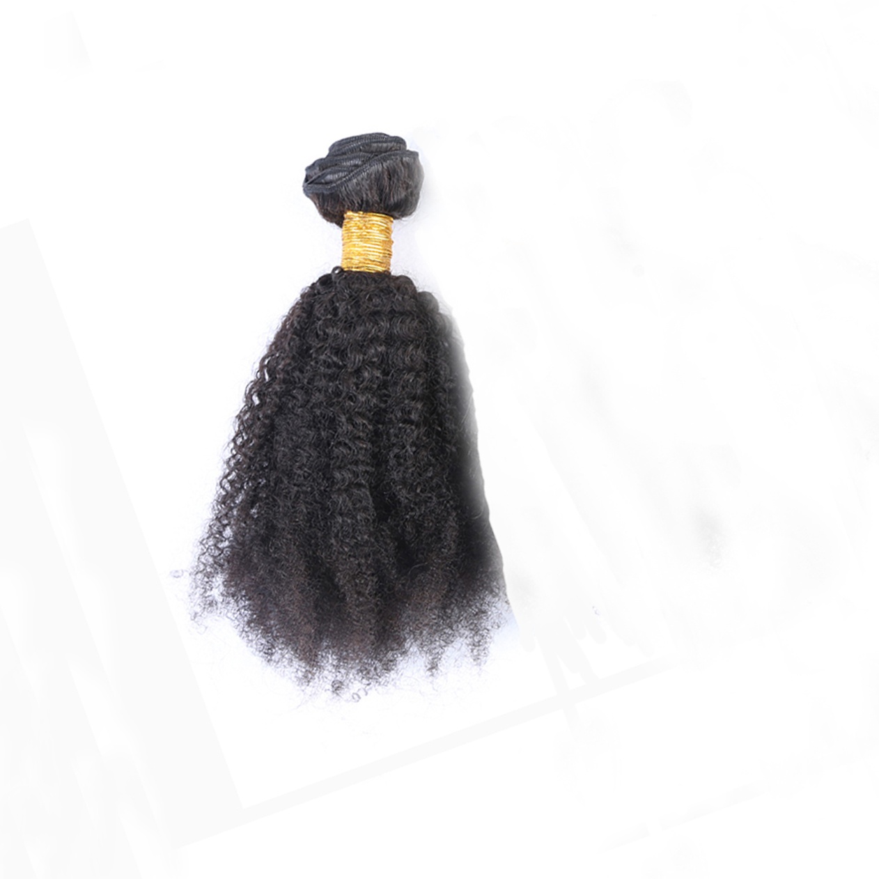 Silver Virgin Grade Human Hair Weft Peruvian Hair Kinky Curly Extensions For Black Women